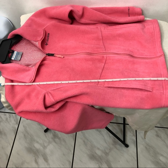 Girls Columbia Benton Springs Pink Fleece Jacket size large 14/16 long Sleeves - Picture 9 of 14
